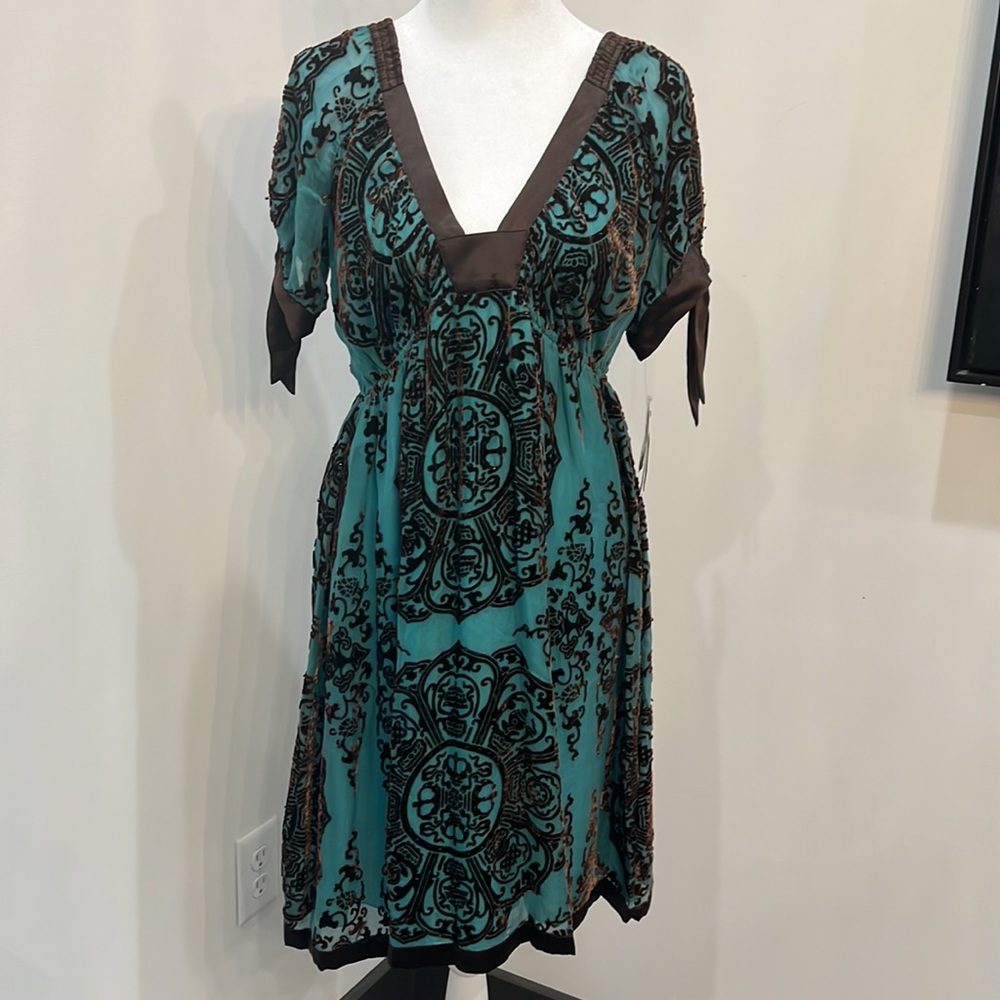 Hale Bob NWT beautiful sheer handmade dress